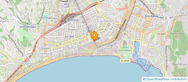 localisation de l'entreprise COMEX AGENCY à NICE