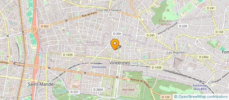 localisation de l'entreprise COMEXCO à VINCENNES