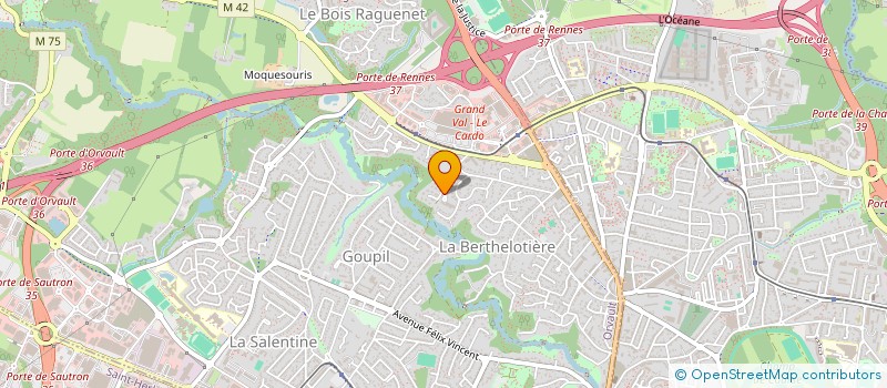 localisation de l'entreprise COMHO à ORVAULT