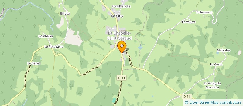 localisation de l'entreprise COMICE AGRICOLE CANTONAL DE MERCOEUR  MERCOEUR