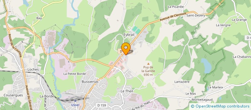 localisation de l'entreprise COMICE AGRICOLE DE L'ARRONDISSEMENT D'USSEL  USSEL