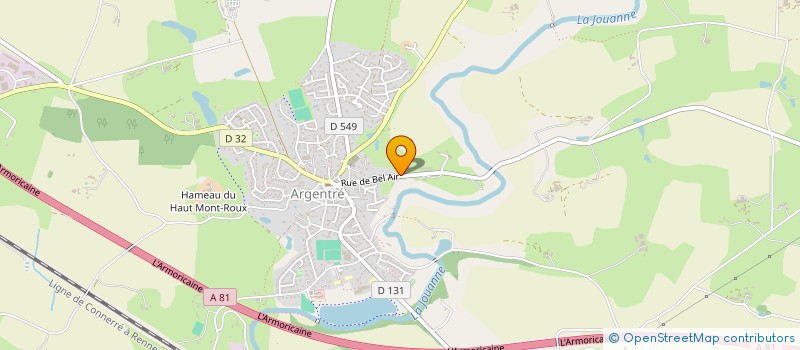 localisation de l'entreprise COMICE AGRICOLE DU CANTON D'ARGENTRE  ARGENTRE