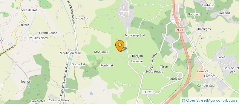 localisation de l'entreprise COMIGER  PUJOLS