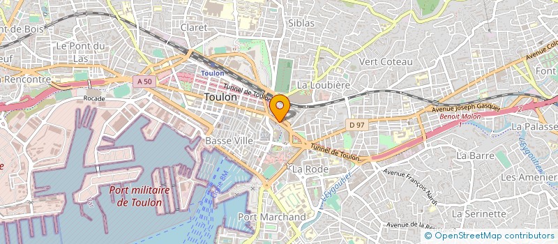 localisation de l'entreprise COMINAGER à TOULON