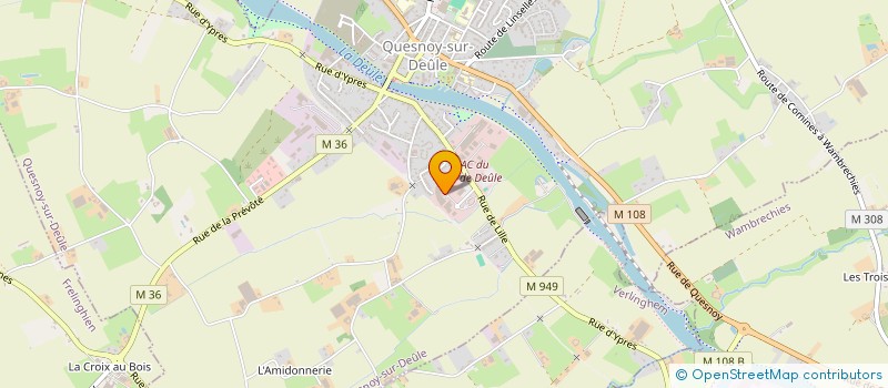 localisation de l'entreprise COMINES BGJE-BDX à QUESNOY-SUR-DEULE