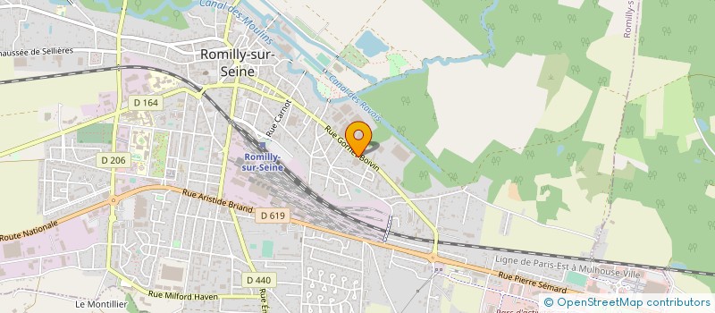 localisation de l'entreprise COMINEXT SA à ROMILLY-SUR-SEINE
