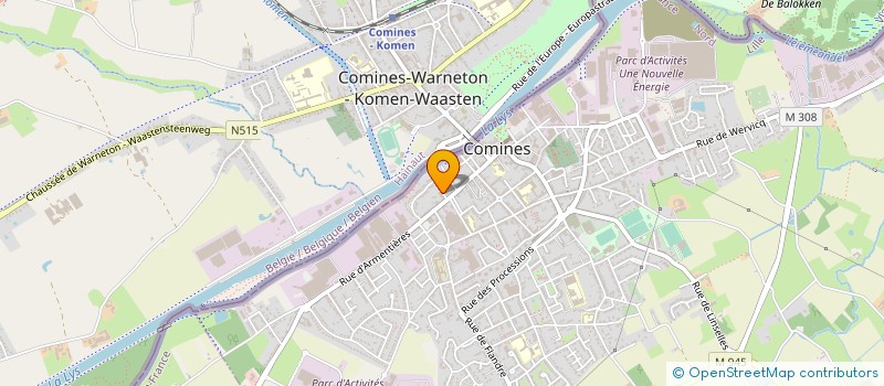 localisation de l'entreprise COMINOISE DE CONFECTION à COMINES