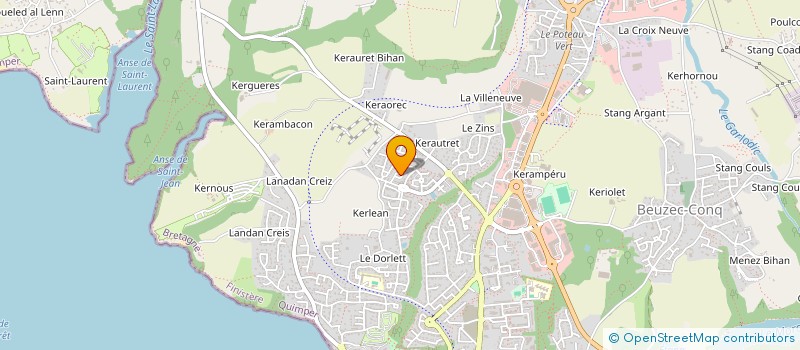 localisation de l'entreprise COMIQ'HOUSE TEAM  CONCARNEAU