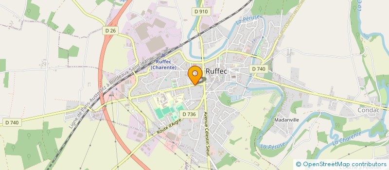 localisation de l'entreprise COMIT DEP UNI FR CENT VAC.UFCV à RUFFEC