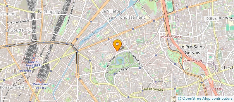 localisation de l'entreprise COMIT FETE ANIMAT OEUVRE SOLIDARIT 19EME  PARIS