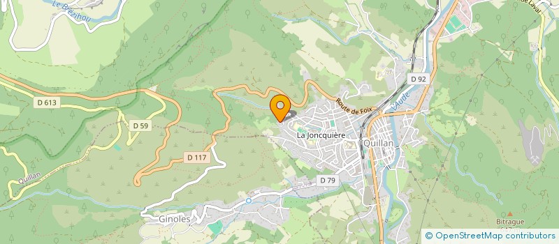 localisation de l'entreprise COMIT LOISIR POUR NOS GOSSE CANT QUILLAN à NEBIAS