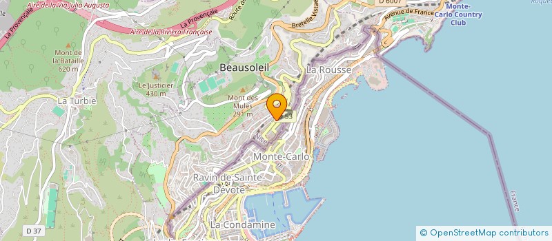 localisation de l'entreprise COMIT OEUVR SOCIA PERSO VILLE BEAUSOLEIL à BEAUSOLEIL