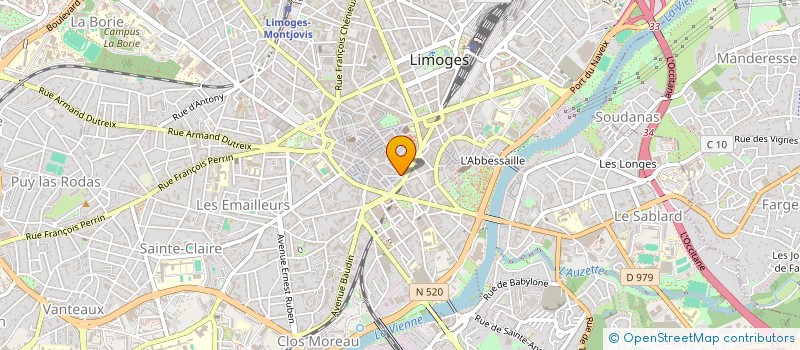localisation de l'entreprise COMITARI à LIMOGES
