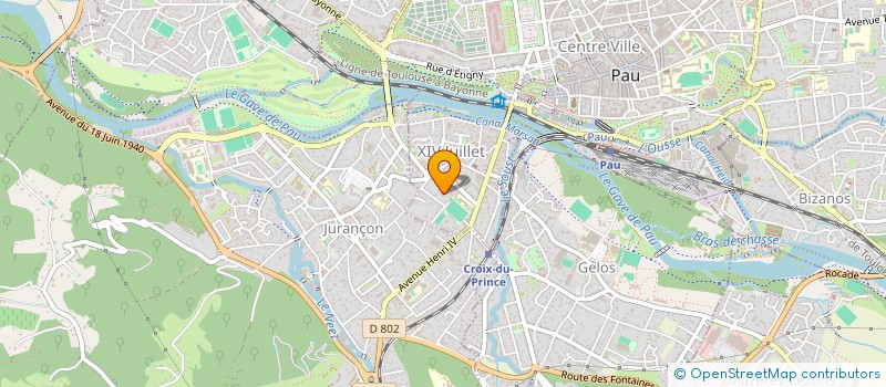 localisation de l'entreprise COMITE 14 JUILLET-PAU RIVE GAUCHE à PAU
