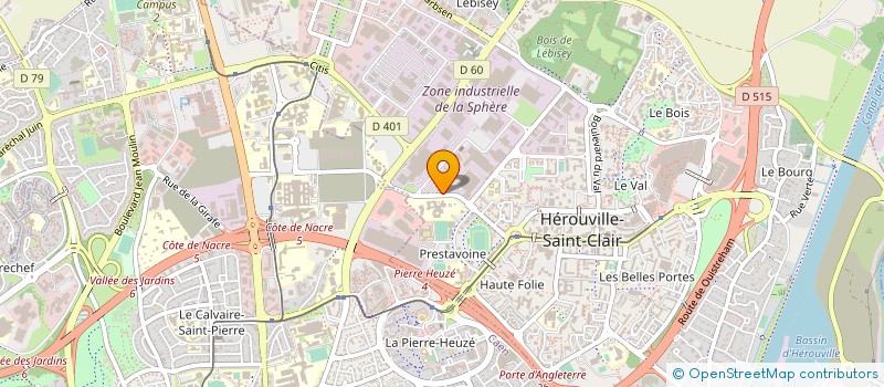 localisation de l'entreprise COMITE ACADEM OEUVRES SOCIALES à HEROUVILLE-SAINT-CLAIR