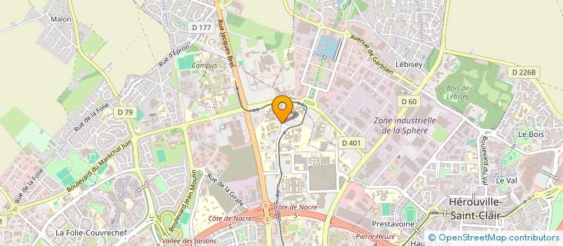 localisation de l'entreprise COMITE ACCOMPAGN SOCIAL INTERPROF LOGEME  CAEN