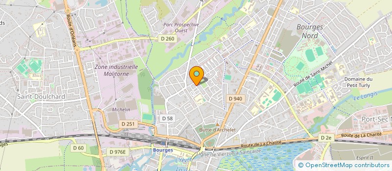 localisation de l'entreprise COMITE ACT SOCIALES ORIGINAIRE O M BERRY  BOURGES