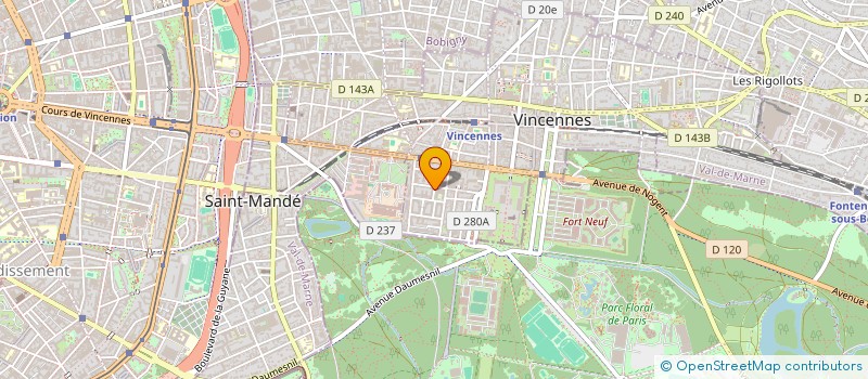 localisation de l'entreprise COMITE ACTION ENTRAIDE SOCIALE DU CNRS à VINCENNES