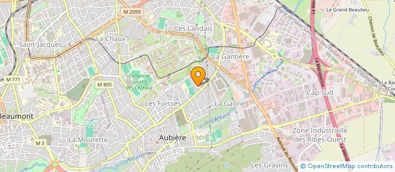 localisation de l'entreprise COMITE ACTION ET ENTRAIDE SOCIALE CNRS  AUBIERE