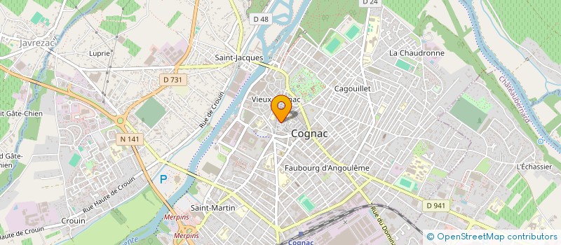 localisation de l'entreprise COMITE ACTION SOCIALE CULTURELLE COGNAC  COGNAC