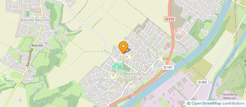 localisation de l'entreprise COMITE ACTION SOCIALE PERSONNEL COMMUNAL  BLAINVILLE-SUR-ORNE
