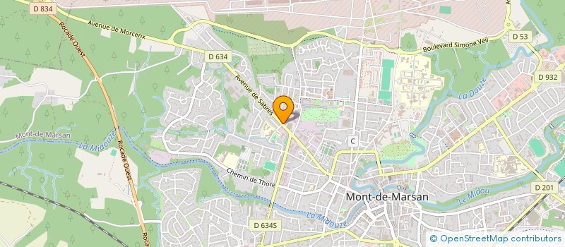 localisation de l'entreprise COMITE ACTION SOCIALE SAPEURS POMPIERS à MONT-DE-MARSAN