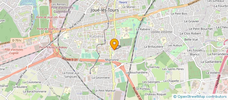 localisation de l'entreprise COMITE ACTIONS CULTURELLES DES ORIGINAIRES D'OUTRE-MER ET FRANCOPHONIE à JOUE-LES-TOURS
