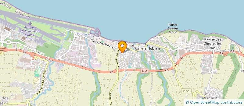 localisation de l'entreprise COMITE AERONAUTIQUE DE L'ILE DE LA REUNION à SAINTE-MARIE