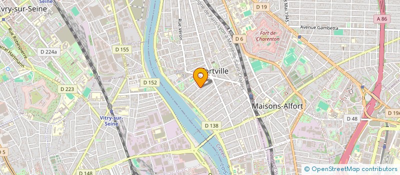 localisation de l'entreprise COMITE AMENAGEMENT RURAL OEUVRES SOCIALE à ALFORTVILLE