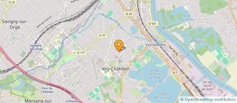 localisation de l'entreprise COMITE ANIMA ACTION CULTURE CASTELVIROIS à VIRY-CHATILLON