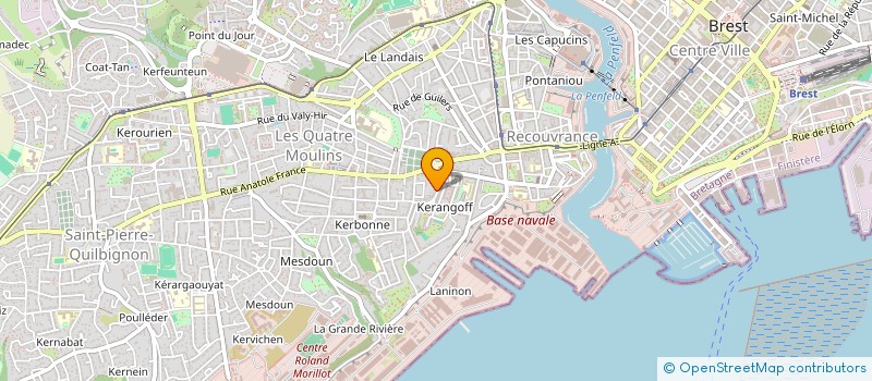 localisation de l'entreprise COMITE ANIMATION ET LIAISONS à BREST
