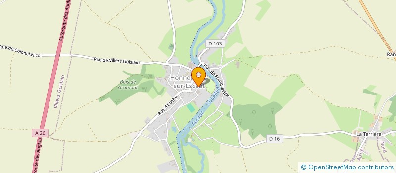 localisation de l'entreprise COMITE ANIMATION LOISIRS & ENVIRONNEMENT  HONNECOURT-SUR-ESCAUT