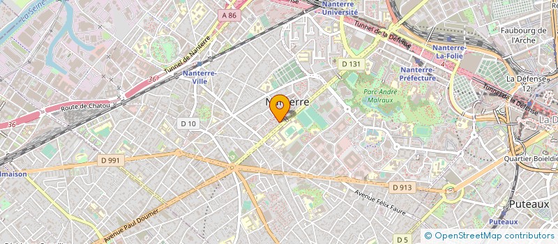 localisation de l'entreprise COMITE ANTITUBERCUL ENTRAIDE EDUCA SANIT  NANTERRE