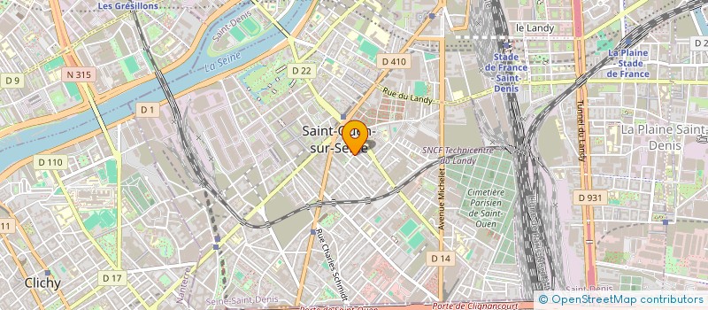 localisation de l'entreprise COMITE APAJH ST OUEN à SAINT-OUEN-SUR-SEINE