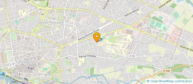 localisation de l'entreprise COMITE AQUITAINE LUTTE à PAU