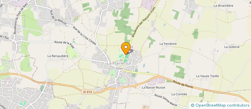 localisation de l'entreprise COMITE ASSOCIATIF LA PLAINE PREFAILLES FOOT à LA PLAINE-SUR-MER