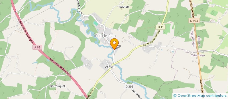 localisation de l'entreprise COMITE ASSOCIATION DE TOUS LES ANCIENS COMBATTANTS ET VICTIME DE GUERRE DE PUJO LE PLAN  PUJO-LE-PLAN