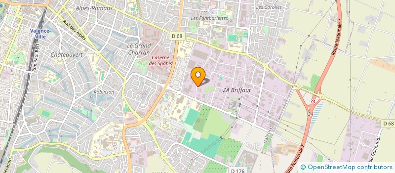 localisation de l'entreprise COMITE BI DEPART 26 07 BADMINTON  VALENCE