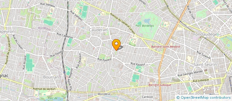 localisation de l'entreprise COMITE BIENFAISANCE DEFENSE INTERETS CAUDERAN SUD  BORDEAUX