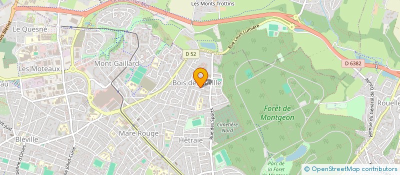 localisation de l'entreprise COMITE BOIS DE BLEVILLE MONT-GAILLARD  LE HAVRE