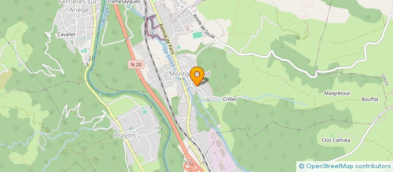 localisation de l'entreprise COMITE BOULISTE DEPARTEMENTAL DE L ARIEGE à MONTGAILHARD