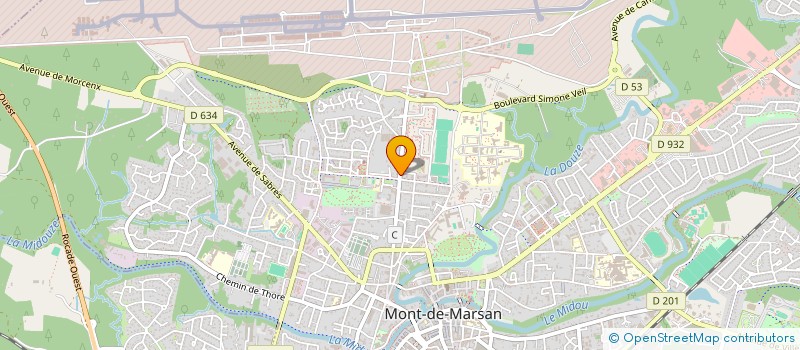localisation de l'entreprise COMITE BOULISTE DEPARTEMENTAL LANDES-P.A à MONT-DE-MARSAN