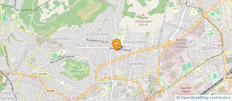 localisation de l'entreprise COMITE BOULISTE REGIONAL D'AUVERGNE  CLERMONT-FERRAND