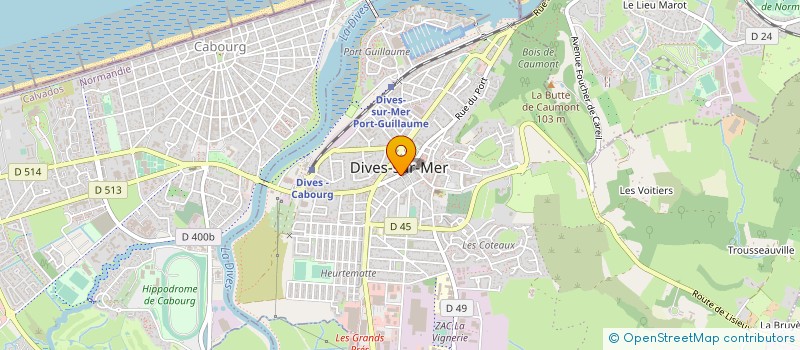 localisation de l'entreprise COMITE BOULISTE REGIONAL DE NORMANDIE  DIVES-SUR-MER