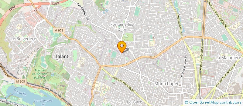 localisation de l'entreprise COMITE BOURG.FRANCHE COMTE DE BRIDGE  FONTAINE-LES-DIJON