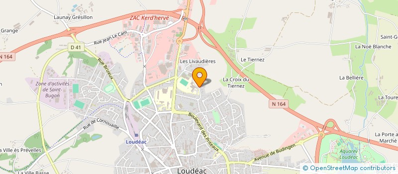 localisation de l'entreprise COMITE BRETAGNE CYCLISME à LOUDEAC