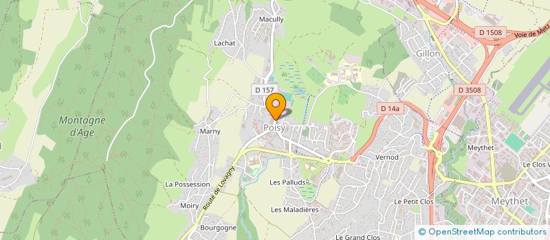 localisation de l'entreprise COMITE CANTINES ECOLE POISY à POISY