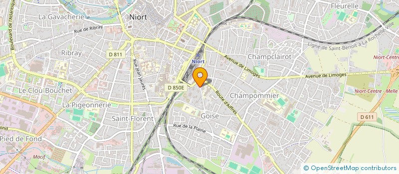 localisation de l'entreprise COMITE CENTRAL D ENTREPRISE ADAPEI 79  NIORT