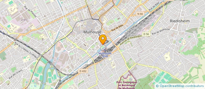 localisation de l'entreprise COMITE CENTRAL D'ENTREPRISE DES SCPA  MULHOUSE