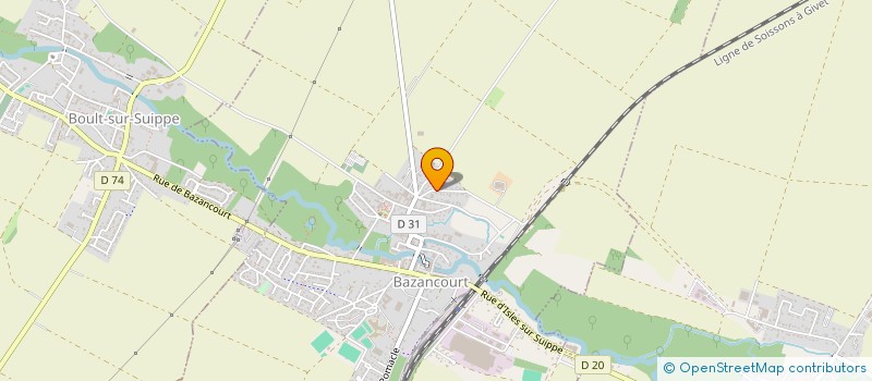 localisation de l'entreprise COMITE CHAMPAGNE DE SCRABBLE  BAZANCOURT